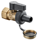 OVENTROP KFE-Kugelhahn Optiflex mit Innengewinde PN 16, mit Kunststoff Schlauchverschraubung DN 15, Rp 1/2, 1033814