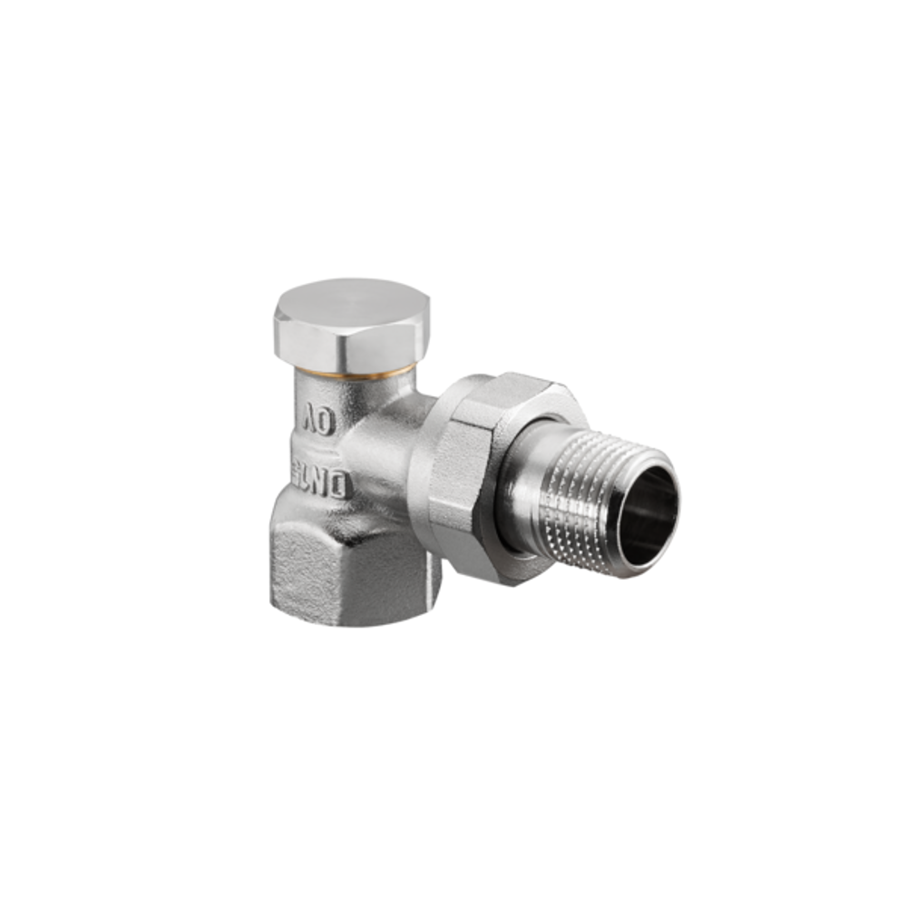 OVENTROP Rücklaufverschraubung Combi 2 Eck DN 10, R 3/8 x Rp 3/8, PN 10, Messing, vernickelt, 1091061