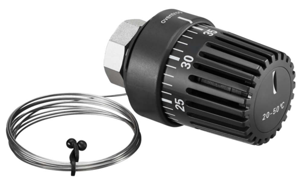 OVENTROP Temperaturregler mit Anlegefühler, Regelbereich 20 - 50 C, als Ersatzteil für Regelstationen Regufloor, 1151082