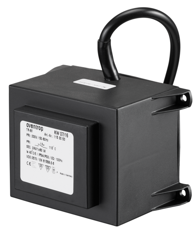OVENTROP TR-80 Transformator zur Spannungsversorgung der DDC, Feldmodule, Relaismodule, Zirkulationsventile, Raummodule, Thermostate und Stellantriebe, Leistung 80 W, 1153053