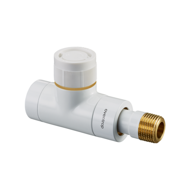 OVENTROP Thermostatventil E Durchgang DN 15, Rp 1/2 x R 1/2, PN 10, weiß pulverbeschichtet, 1163162