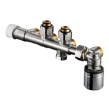 OVENTROP Anschlussarmatur Multiblock T-RTL Eck Zweirohr, G 3/4 ÜM x G 3/4 Eurokonus, 1184016