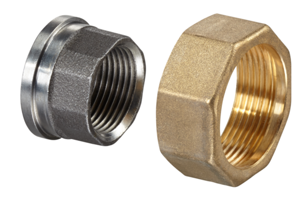OVENTROP Regumat Tüllenanschlussset DN 25 Gewindetüllenset Rp 1, G 1 1/2 ÜM, 2-fach, 1350457