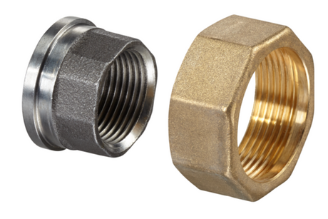 OVENTROP Regumat Tüllenanschlussset DN 25 Gewindetüllenset Rp 1, G 1 1/2 ÜM, 2-fach, 1350457