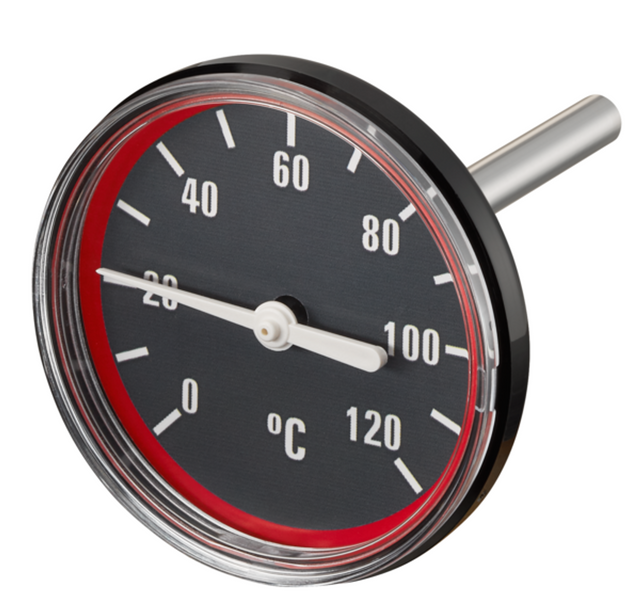 OVENTROP Thermometer für Regumat-130 DN 25 und Regumat DN 32/40/50, rot, 1355094