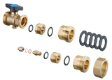 OVENTROP Wärmezählereinbauset für Regumat S/M3-180 DN 25 mit Pumpenkugelhahn (ab Baujahr 2015), 1352250