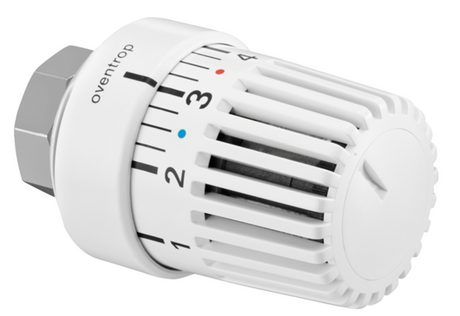 OVENTROP Sonderthermostat Uni LA M 28 x 1,5, 7-28 C, 0 * 1-5, Flüssig-Fühler, weiß, passend für Herz Thermostatventile, 1613401