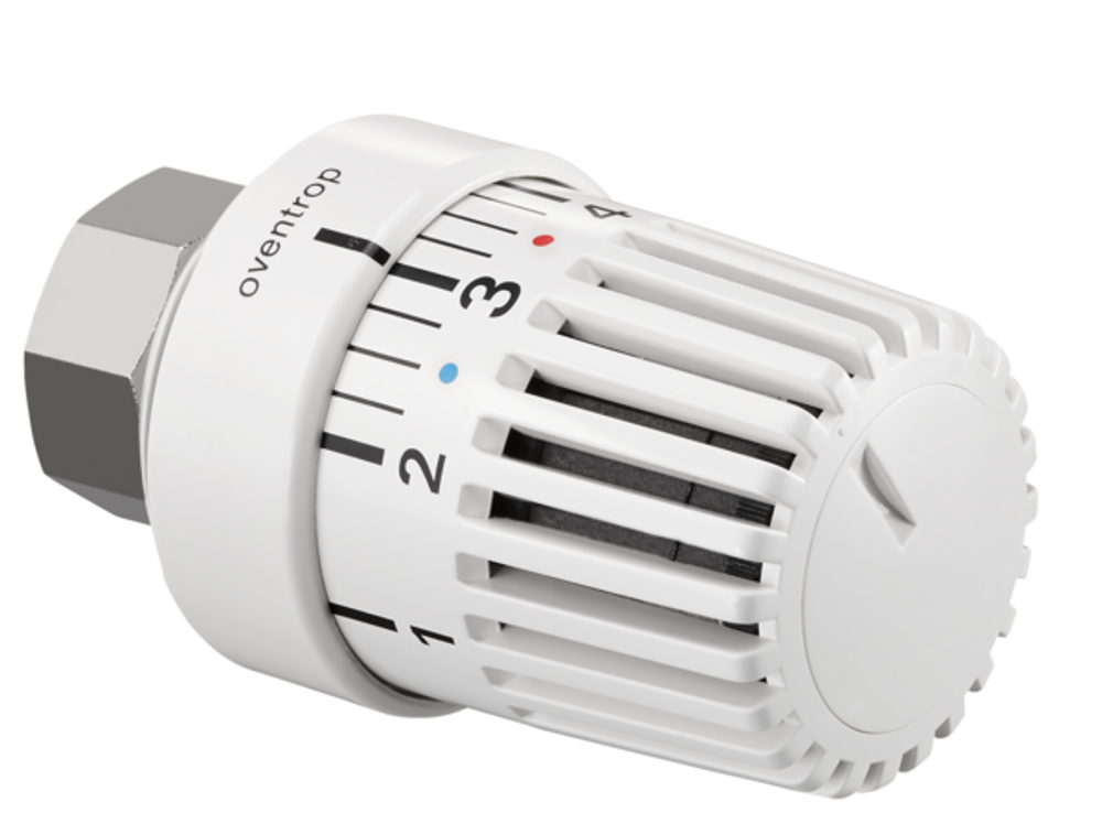 OVENTROP Sonderthermostat Uni LK M 28 x 1,0, 7-28 C, 0 * 1-5, Flüssig-Fühler, weiß, passend für Kosmia Thermostatventile, 1613501