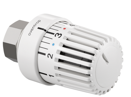 OVENTROP Sonderthermostat Uni LK M 28 x 1,0, 7-28 C, 0 * 1-5, Flüssig-Fühler, weiß, passend für Kosmia Thermostatventile, 1613501