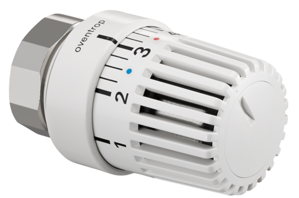 OVENTROP Sonderthermostat Uni LM M 38 x 1,5, 7-28 C, 0 * 1-5, Flüssig-Fühler, weiß, passend für Meges Thermostatventile, 1616100