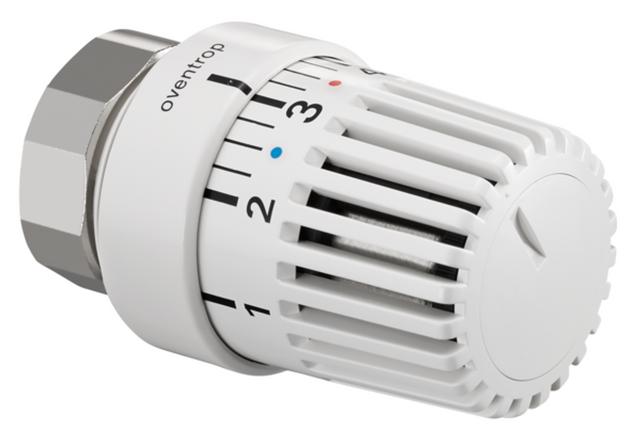 OVENTROP Sonderthermostat Uni LM M 38 x 1,5, 7-28 C, 0 * 1-5, Flüssig-Fühler, weiß, passend für Meges Thermostatventile, 1616100