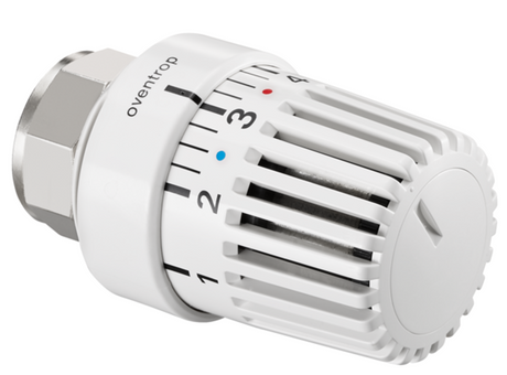 OVENTROP Sonderthermostat Uni LR M 33 x 2,0, 7-28 C, 0 * 1-5, Flüssig-Fühler, weiß, passend für Rossweiner Thermostatventile, 1616301