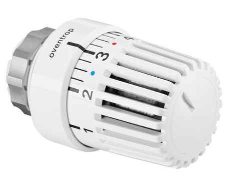 OVENTROP Thermostat Uni LDVL Klemmverbindung (D 26 mm), L7-28 C, 0 * 1-5, Flüssig-Fühler, weiß, passend für Danfoss Thermostatventile Baureihe RAVL, 1616675