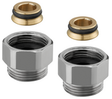 OVENTROP Distanzstück für Multiflex F, G 3/4 IG x G 3/4 AG, vernickelt, Set = 2 Stück, 1681650