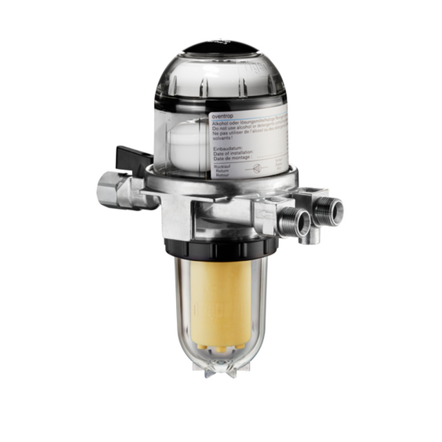 OVENTROP Kombination Heizölfilter und Heizölentlüfter Toc-Duo-3 DN 10, tankseitig G 3/8 IG, brennerseitig G 1/4 IG, mit Filtereinsatz aus Sinterkunststoff 50-75 mym, 2142700