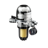 OVENTROP Kombination Heizölfilter und Heizölentlüfter Toc-Duo-3 DN 10, tankseitig G 3/8 IG, brennerseitig G 3/8 AG, mit Unterdruckmanometer und Filtereinsatz aus Sinterkunststoff 25-40 mym, 2142762