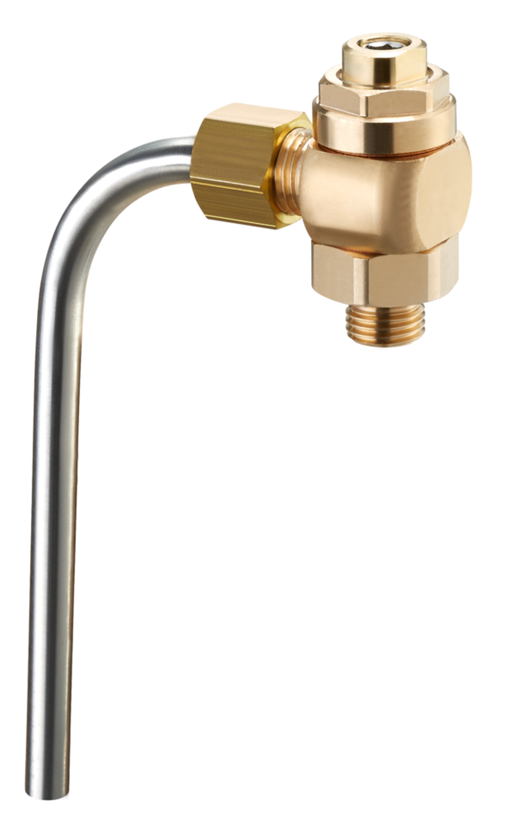 OVENTROP Probenahmeventil Aquastrom P DN 8, PN 10, beflammbar, Rotguss/Edelstahl, G 1/4, 4209102
