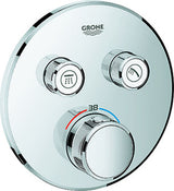 GROHE Thermostat Grohtherm SmartControl 29119 FMS rund 2 Absperrventile chrom, 29119000