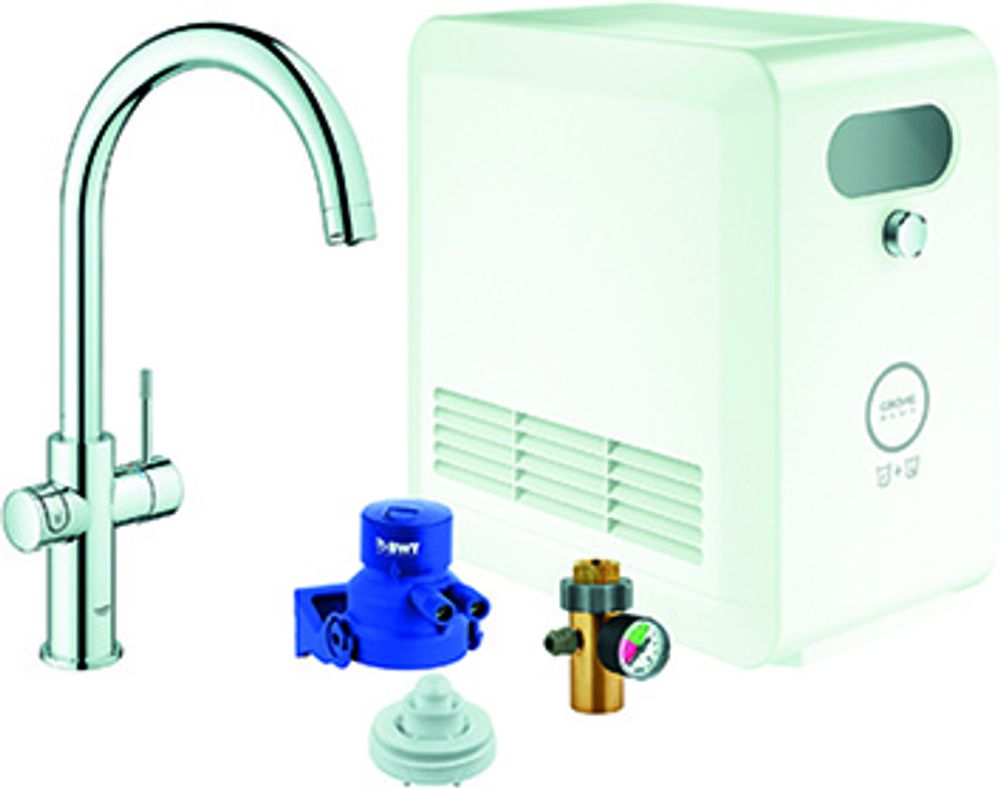 GROHE Starterkit GROHE Blue Professional 31323_2 C-Auslauf Bluetooth/WIFI chrom, 31323002