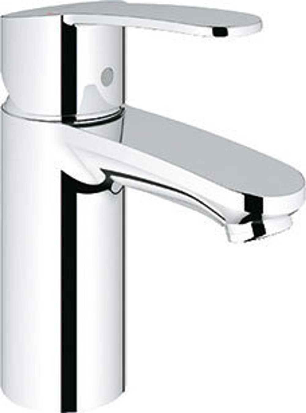 GROHE EH-WT-Batterie Eurostyle C 32468_2 EcoJoy glatter Körper chrom, 3246820E