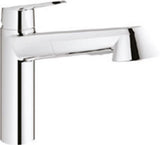 GROHE EH-SPT-Batterie Eurodisc C 32257_2 flacher Auslauf Spülbrause auszb. chrom, 32257002