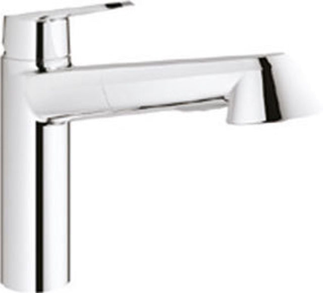GROHE EH-SPT-Batterie Eurodisc C 32257_2 flacher Auslauf Spülbrause auszb. chrom, 32257002