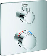 GROHE THM-Brausebatterie Grohtherm 24079 2 Abg. FMS für Rap. SmartBox eckig chrom, 24079000