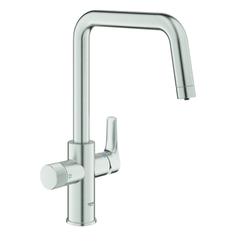 GROHE SPT-Batterie GROHE Blue Pure Eurosmart 30583 U-Auslauf supersteel, 30583DC0