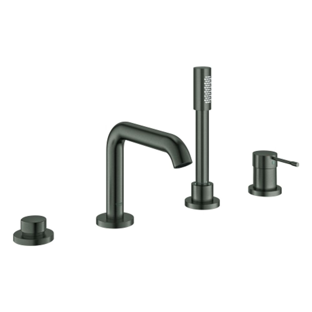 GROHE 4-Loch-Einhand-Wannenkombination Essence 25251_1 hard graphite gebürstet, 25251AL1