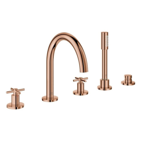 GROHE 5-Loch-Wannen-Kombination Atrio 29408 FMS Kreuz-Griff warm sunset, 29408DA0
