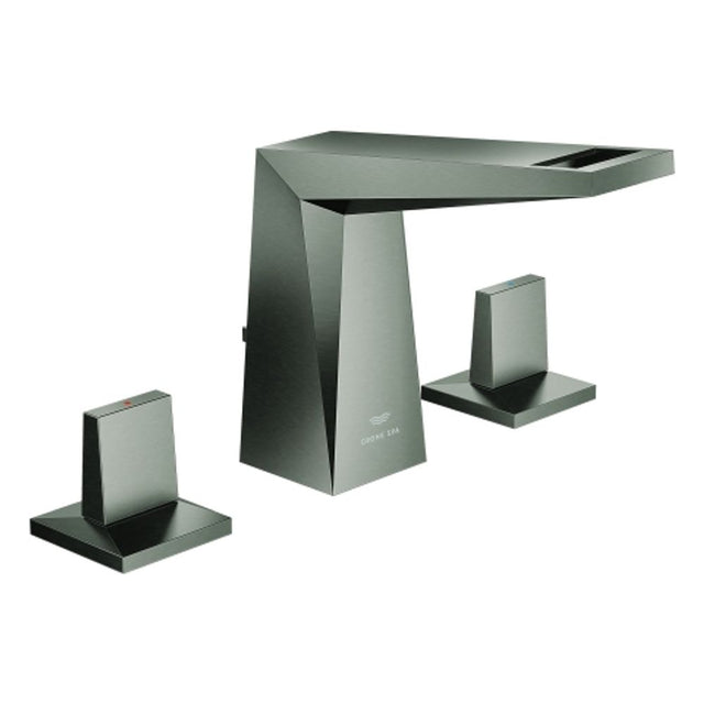 GROHE 3-Loch-WT-Batt. Allure Brilliant 20626 flacher Auslauf hard graphite geb., 20626AL0