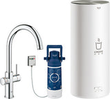 GROHE Armatur und Boiler GROHE Red Duo 30079_1 L-Size C-Auslauf supersteel, 30079DC1