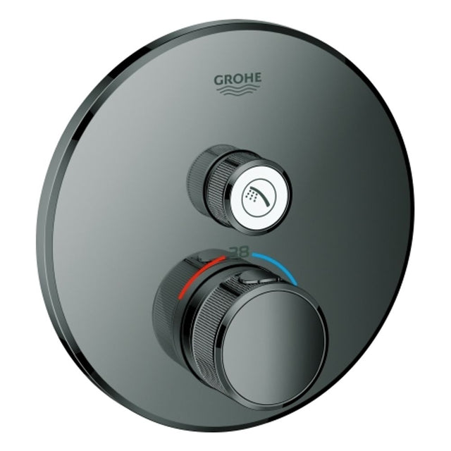 GROHE Thermostat Grohtherm SmartControl 29118 FMS rund 1 ASV hard graphite, 29118A00