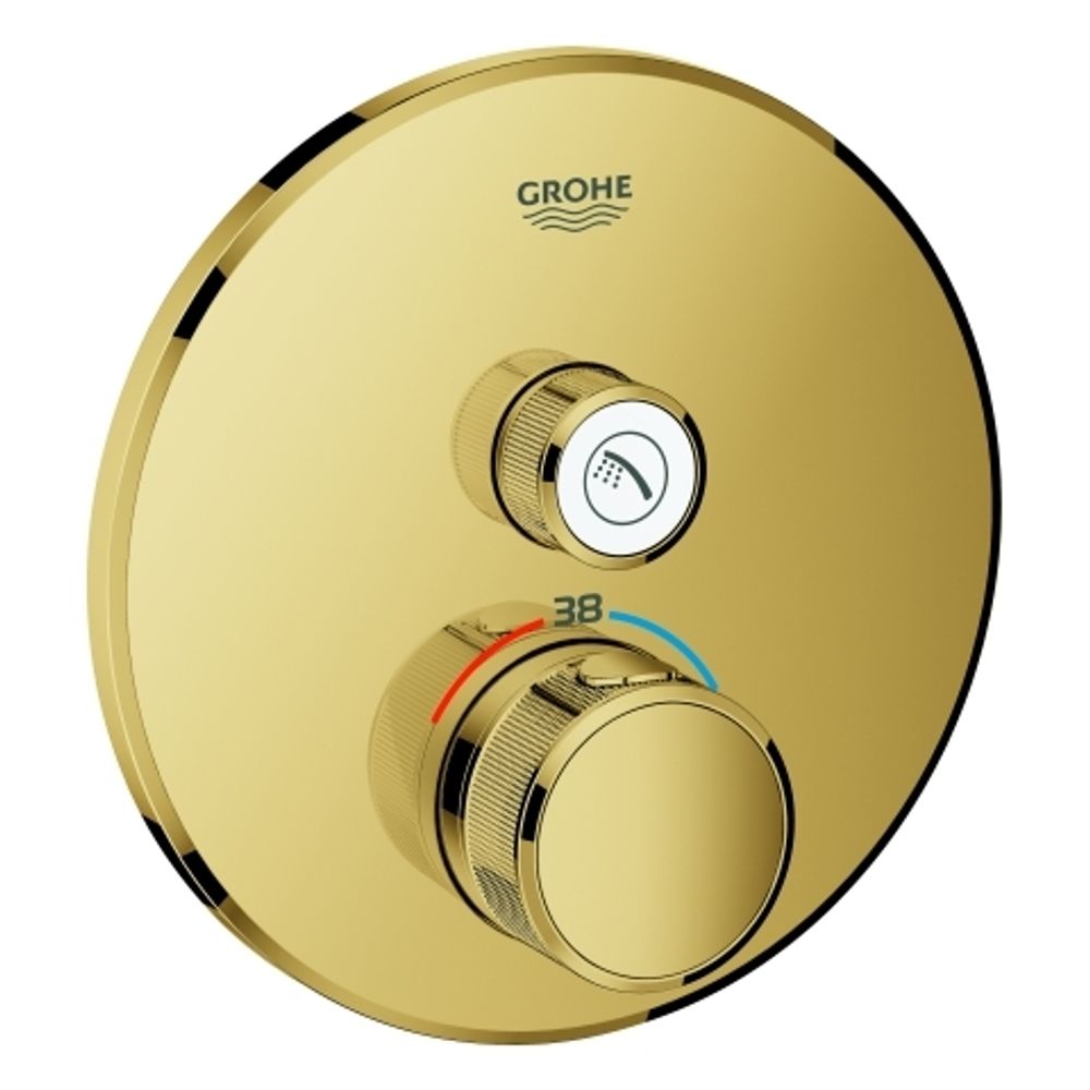 GROHE Thermostat Grohtherm SmartControl 29118 FMS rund 1 ASV cool sunrise, 29118GL0