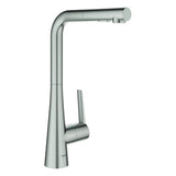 GROHE EH-Spültischbatterie Zedra 32553_2 L-Auslauf auszb. Spülbrause supersteel, 32553DC2