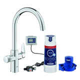 GROHE Starter Kit GROHE Blue Pure BauCurve 30582 C-Auslauf US-Filter chrom, 30582000