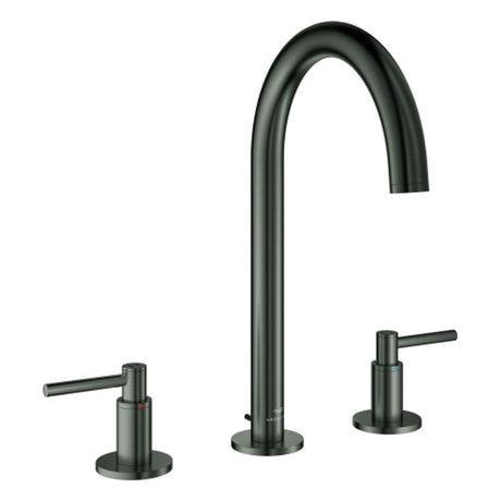 GROHE 3-Loch-WT-Batterie Atrio 20649 Rohrauslauf Hebelgr. hard graphite geb., 20649AL0