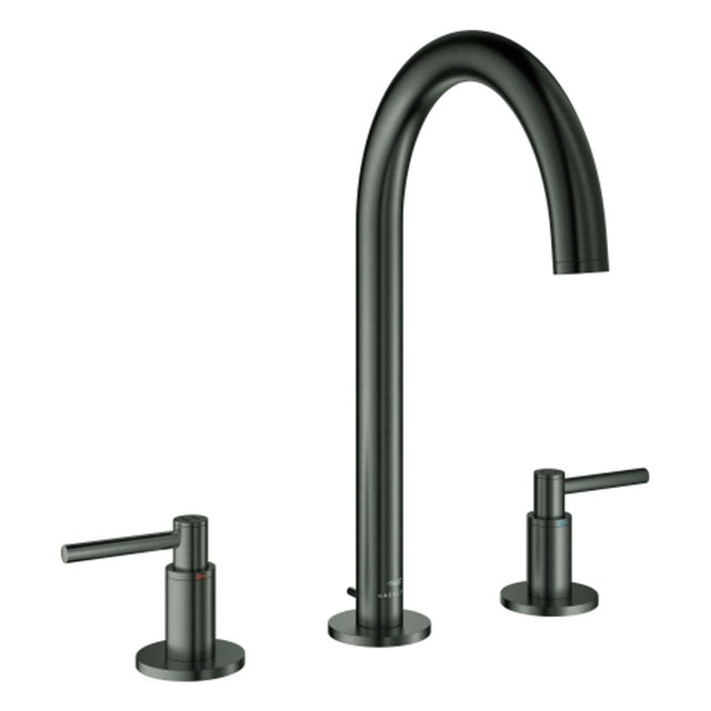 GROHE 3-Loch-WT-Batterie Atrio 20649 Rohrauslauf Hebelgr. hard graphite geb., 20649AL0