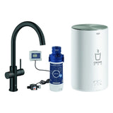 GROHE Armatur und Boiler GROHE Red Duo 30083_1 M-Size C-Auslauf velvet black, 30083KS1