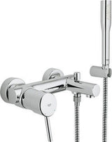 GROHE EH-Wannenbatterie Concetto 32212_1 Wandmontage mit Euphoria Brauseset chrom, 32212001