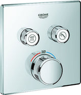 GROHE Thermostat Grohtherm SmartControl 29124 eckig FMS 2 Absperrventile chrom, 29124000