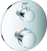 GROHE THM-Brausebatterie Grohtherm 24076 2 Abgänge FMS für 36500 rund chrom, 24076000