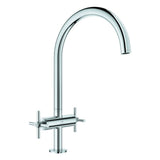GROHE 2-Griff-Spültischbatterie Atrio 30609 C-Auslauf chrom, 30609000