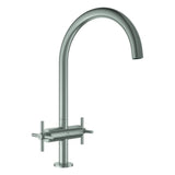 GROHE 2-Griff-Spültischbatterie Atrio 30609 C-Auslauf supersteel, 30609DC0