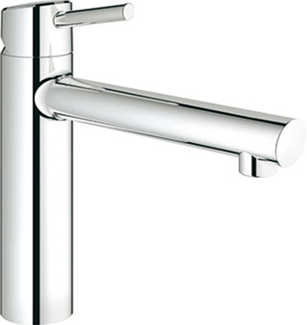 GROHE EH-SPT-Batterie Concetto 31128_1 mittelhoher Auslauf supersteel, 31128DC1