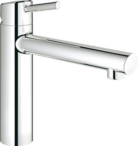 GROHE EH-SPT-Batterie Concetto 31128_1 mittelhoher Auslauf supersteel, 31128DC1