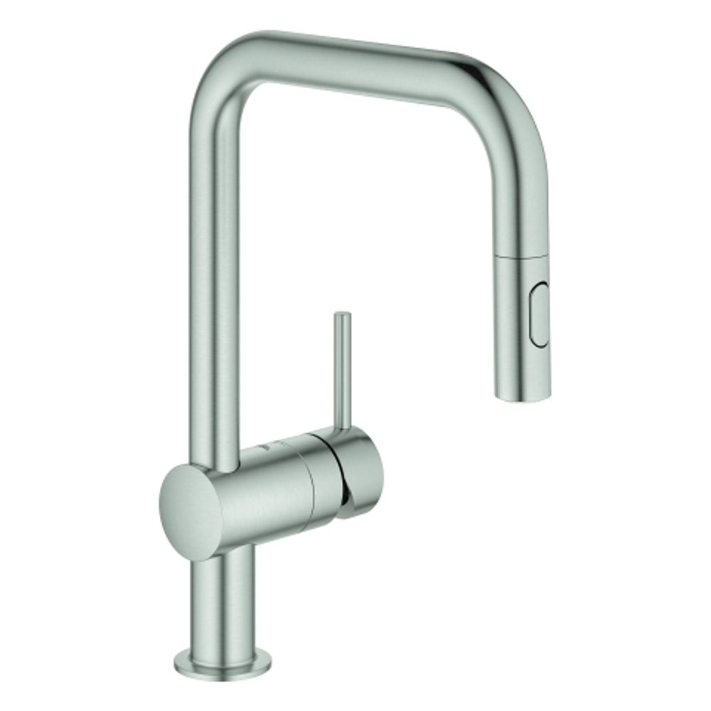 GROHE EH-Spültischbatterie Minta 32322_2 U-Auslauf Spülbrause supersteel, 32322DC2