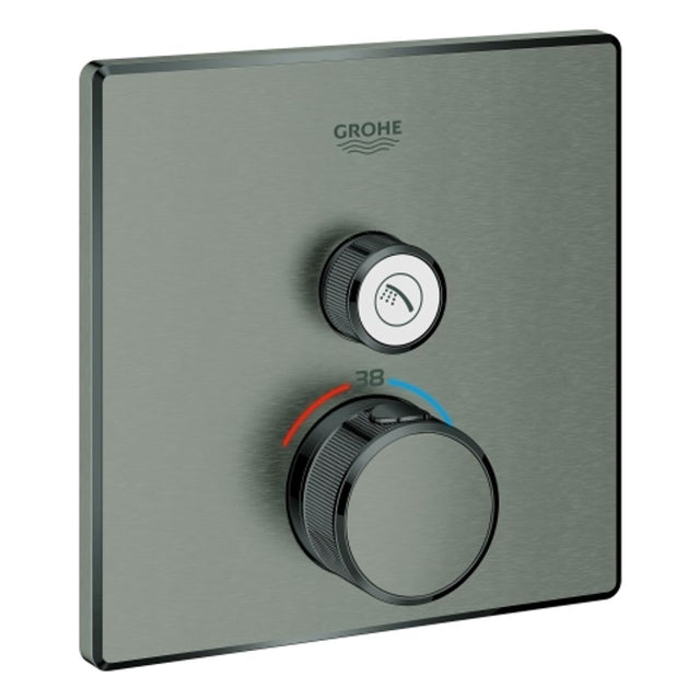 GROHE Thermostat Grohtherm SmartControl 29123 eckig FMS 1 ASV hard graphite geb., 29123AL0