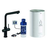 GROHE Armatur und Boiler GROHE Red Duo 30327_1 M-Size L-Auslauf velvet black, 30327KS1