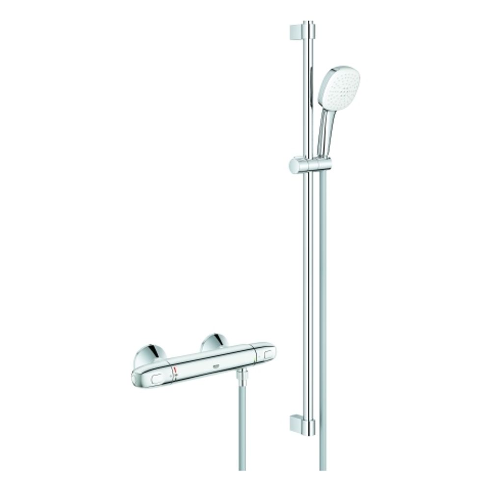 GROHE THM-Brausebatterie Grohtherm 1000 34824_5 mit Brausegarnitur 900mm chrom, 34824005